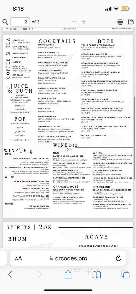 Hawthornes - Philadelphia, PA menu_pic