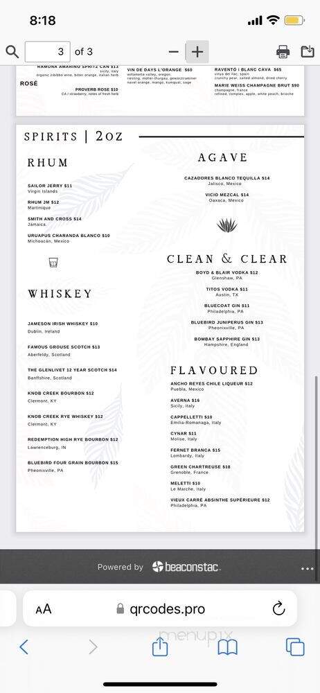 Hawthornes - Philadelphia, PA menu_pic