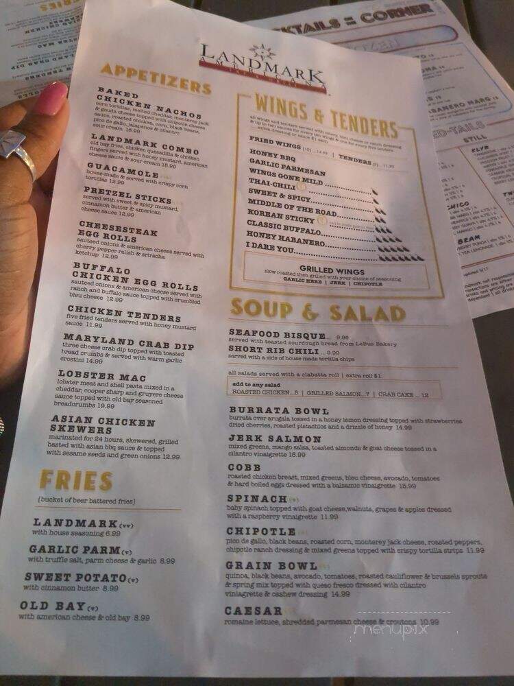 Landmark Americana - Philadelphia, PA menu_pic
