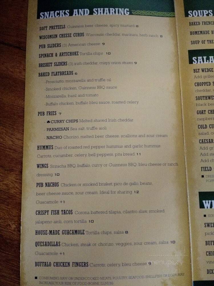 Vaughan's Pub - Chicago, IL menu_pic