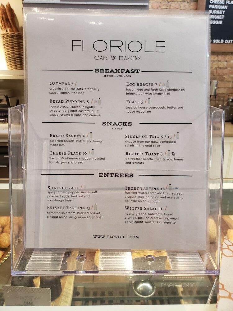 Floriole Cafe & Bakery - Chicago, IL menu_pic
