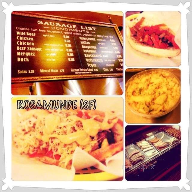 Rosamunde Sausage Grill - San Francisco, CA menu_pic