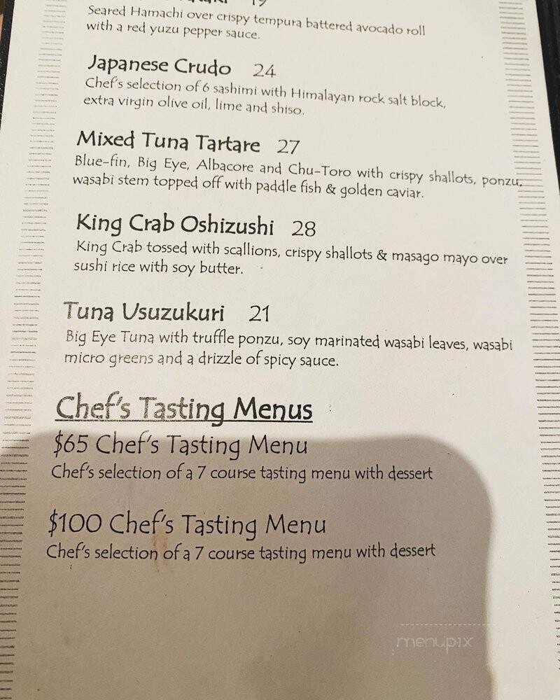 Zama - Philadelphia, PA menu_pic