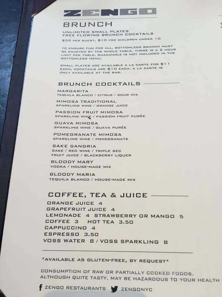 Zengo - New York, NY menu_pic