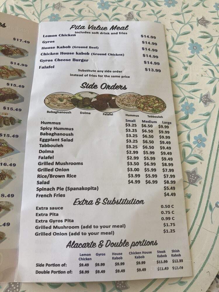 California Pita - Beverly Hills, CA menu_pic