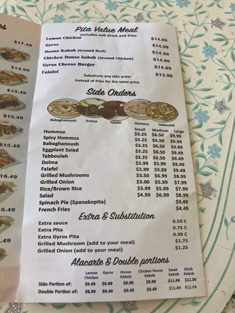 California Pita - Beverly Hills, CA menu_pic