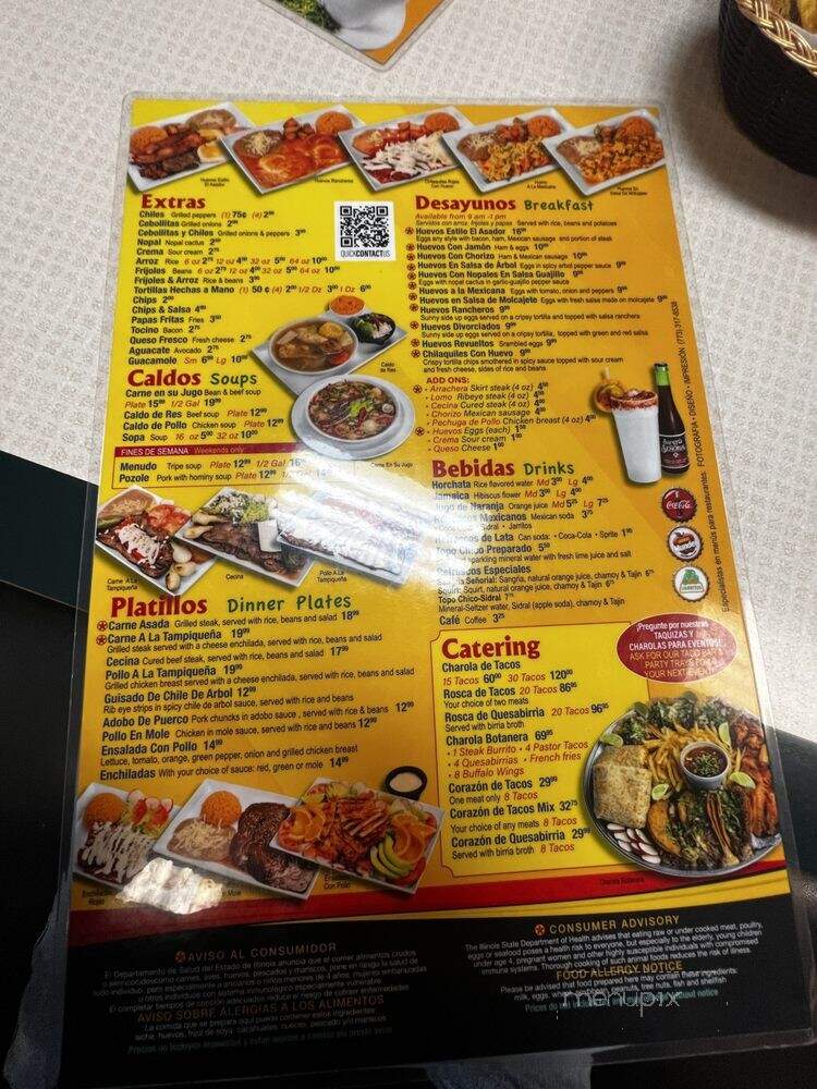 El Asador - Chicago, IL menu_pic