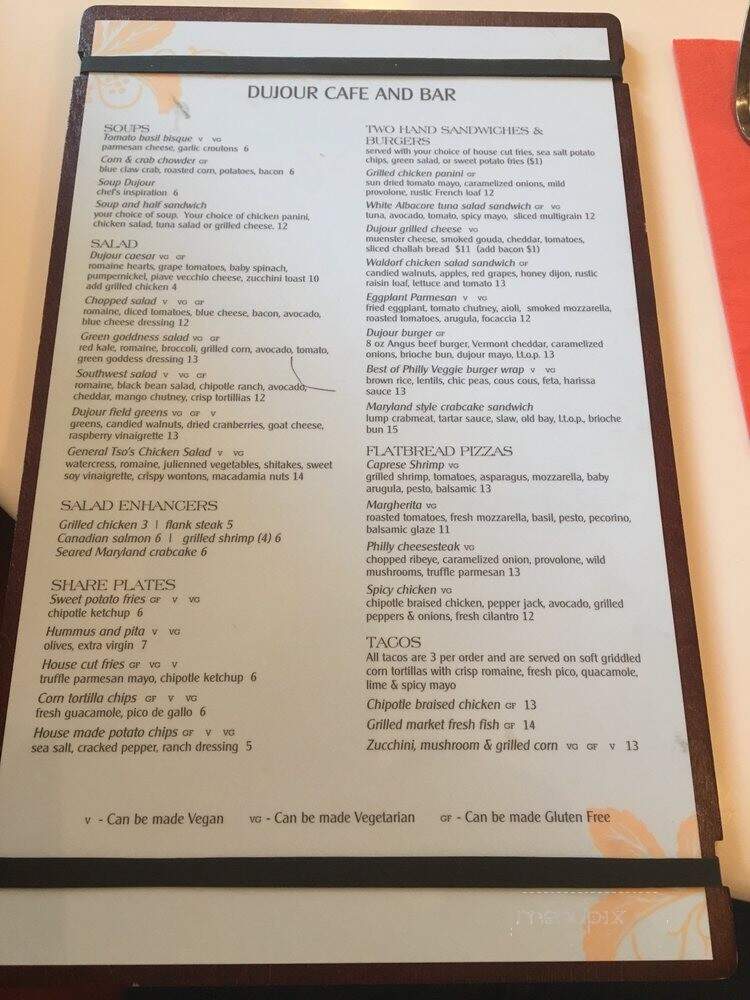 Du Jour - Philadelphia, PA menu_pic