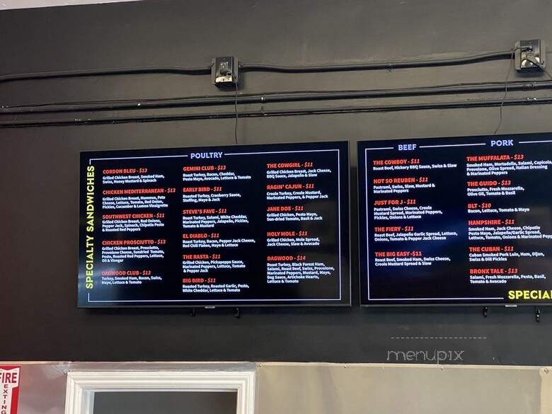 Dagwood & Scoops - San Francisco, CA menu_pic