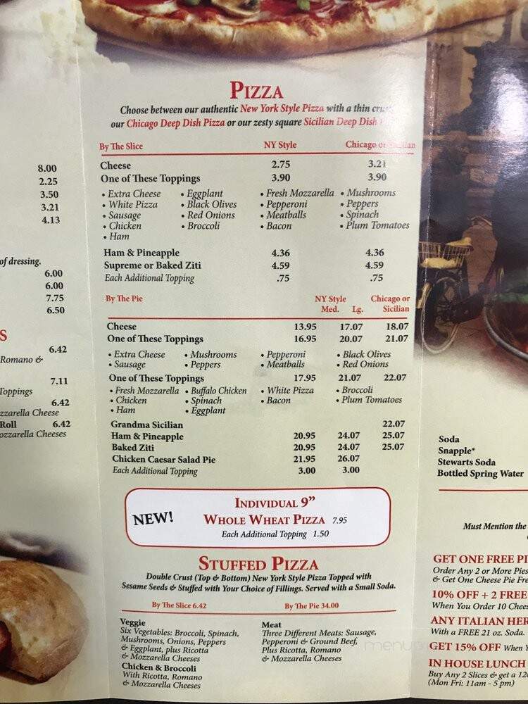 Bravo Pizza - New York, NY menu_pic