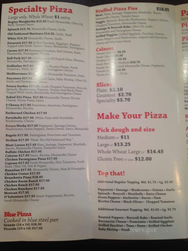 Luigi's Pizza Fresca - Philadelphia, PA menu_pic