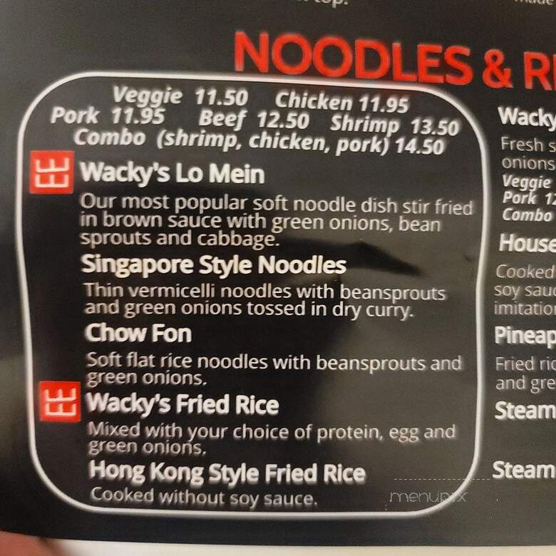 Wacky Wok - Los Angeles, CA menu_pic
