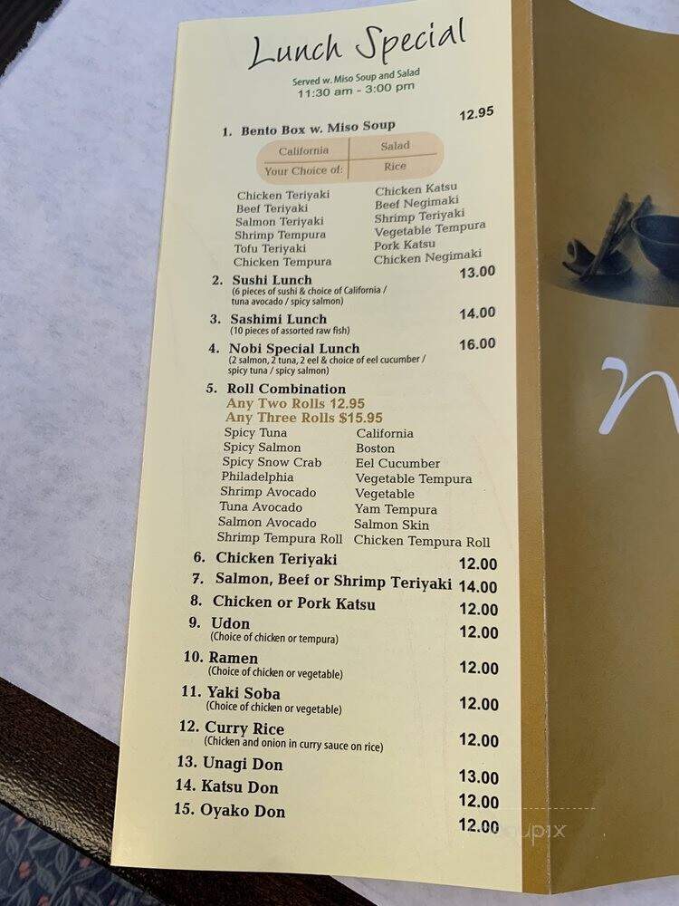 Nobi Sushi - New York, NY menu_pic