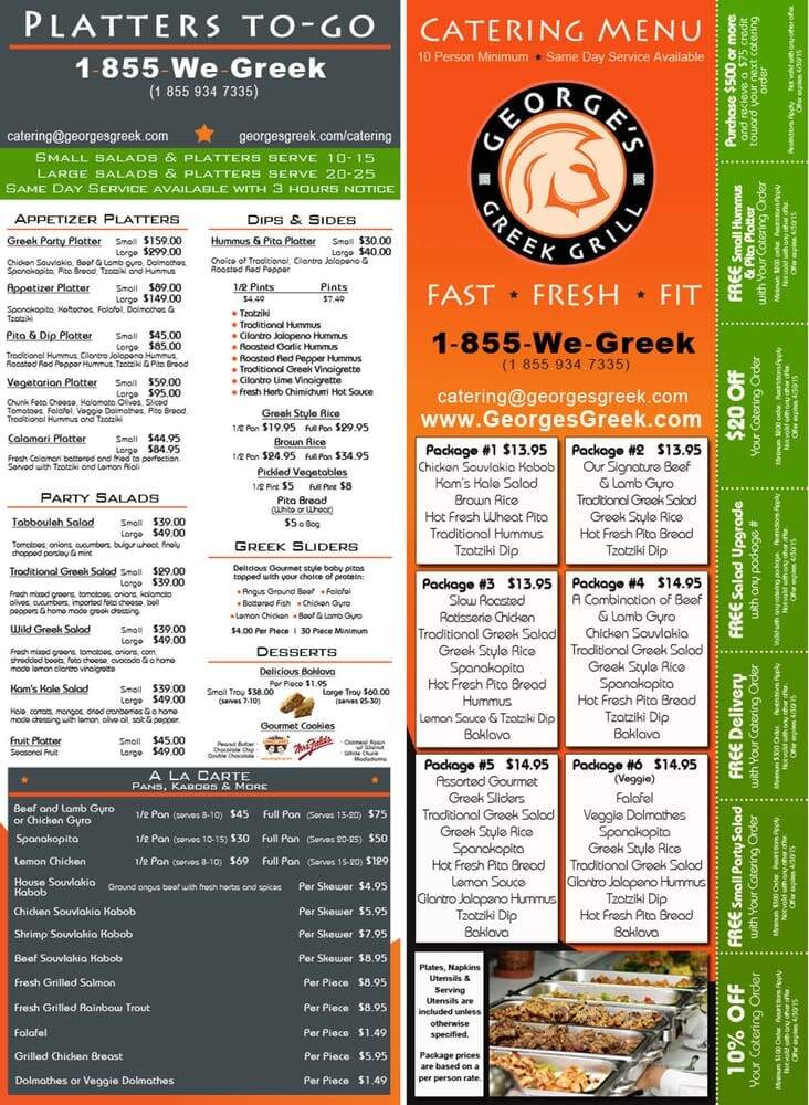 George's Greek Cafe - Los Angeles, CA menu_pic
