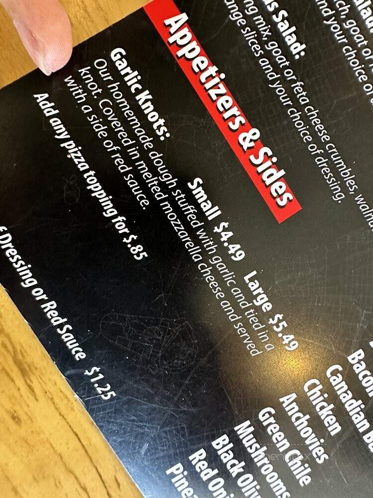 Slice Parlor - Albuquerque, NM menu_pic