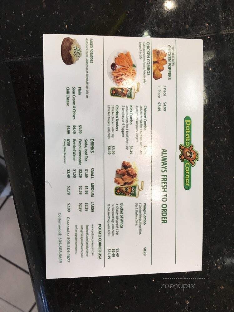 Potato Corner - Albuquerque, NM menu_pic