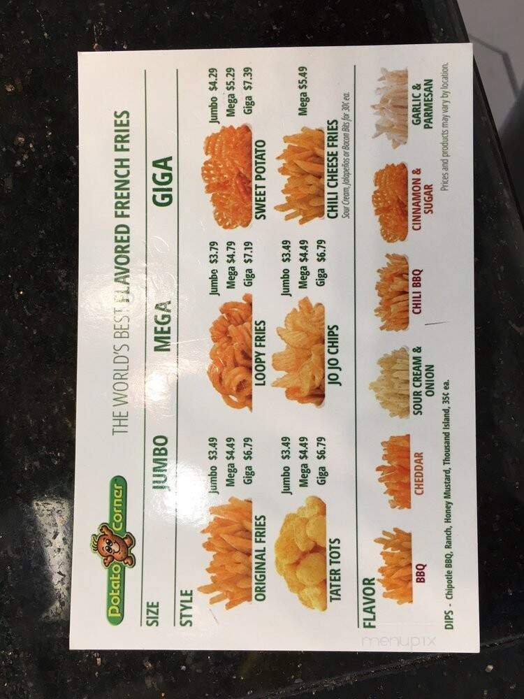 Potato Corner - Albuquerque, NM menu_pic