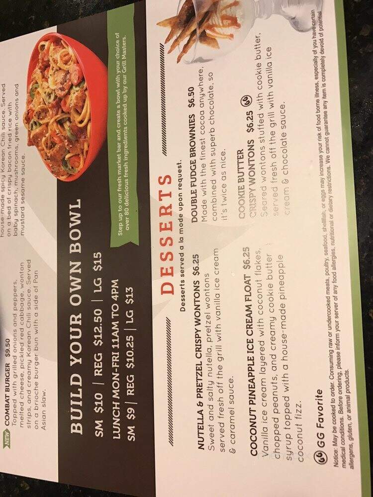 Genghis Grill - Alexandria, VA menu_pic