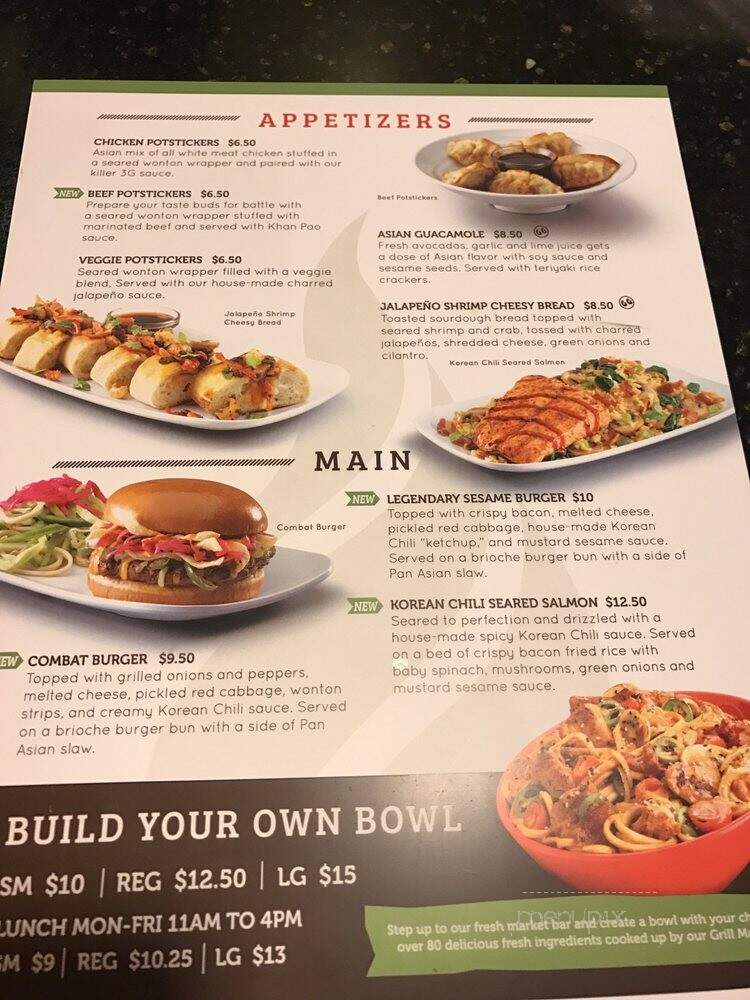 Genghis Grill - Alexandria, VA menu_pic