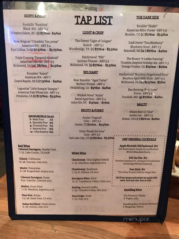 Del Ray Pizzeria - Alexandria, VA menu_pic