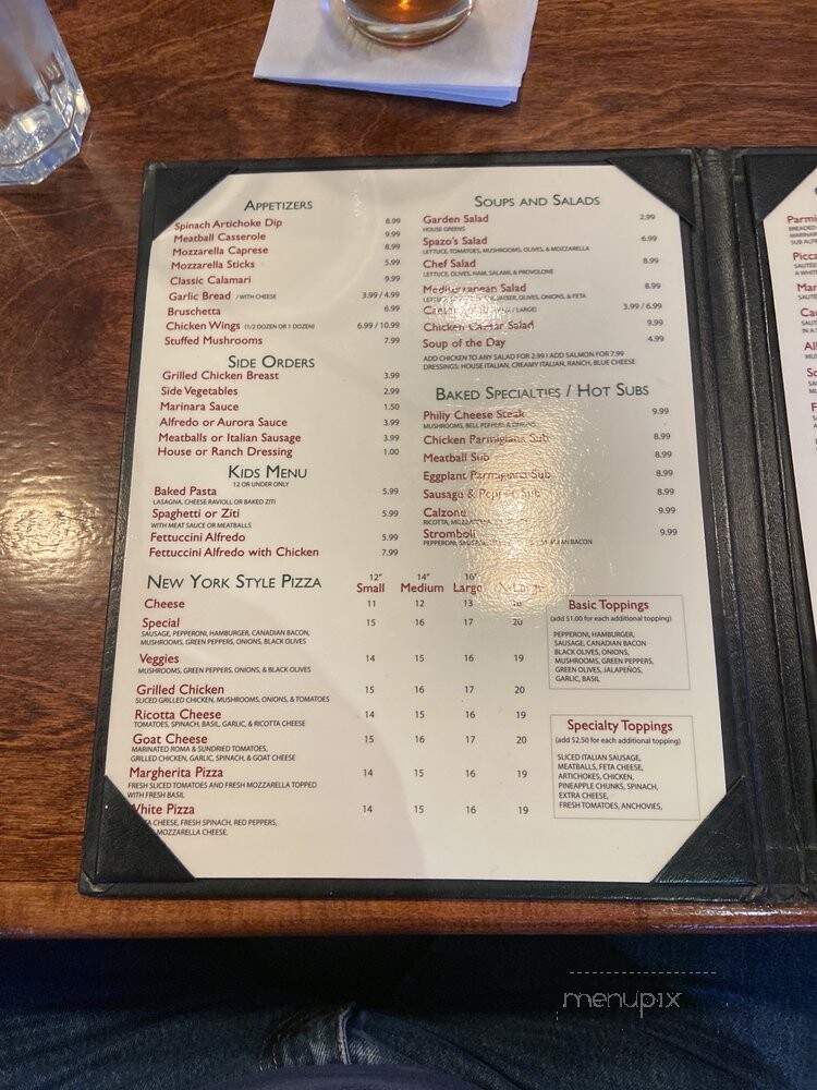 Spazo Restaurant Bar - Allen, TX menu_pic