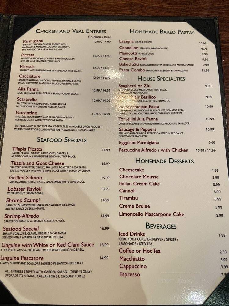 Spazo Restaurant Bar - Allen, TX menu_pic