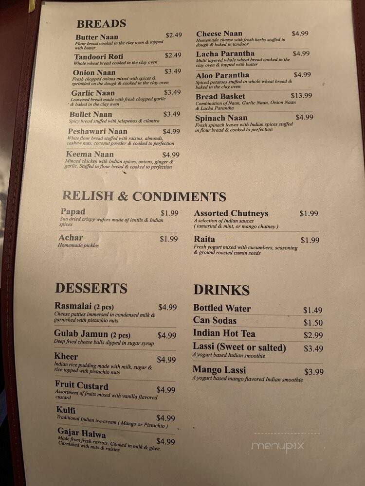 Bombay Express - Alpharetta, GA menu_pic