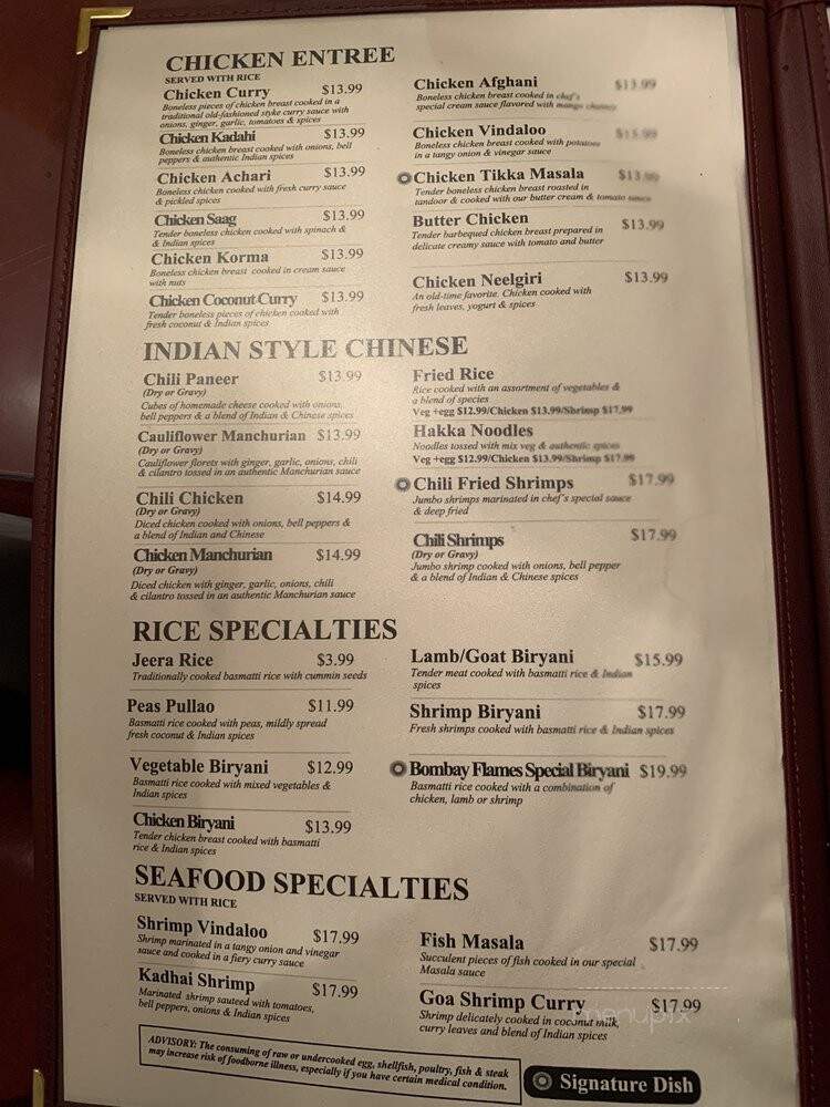 Bombay Express - Alpharetta, GA menu_pic