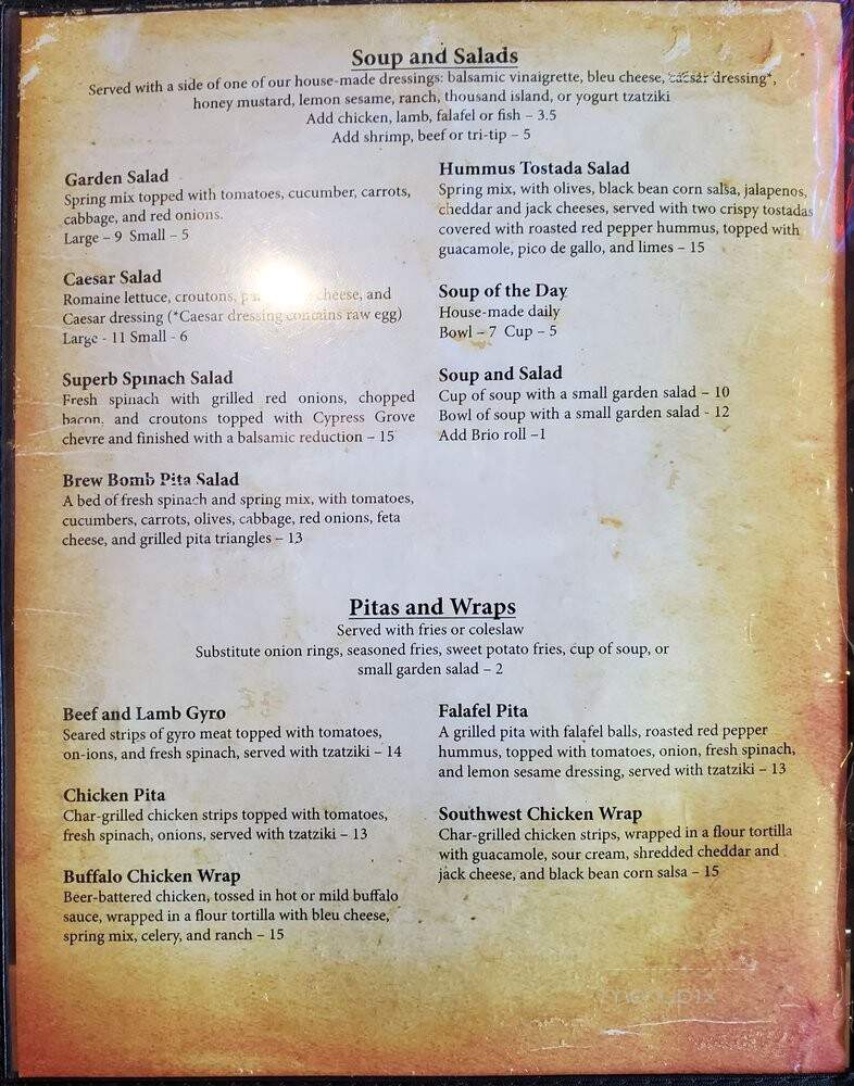 Humboldt Brews - Arcata, CA menu_pic