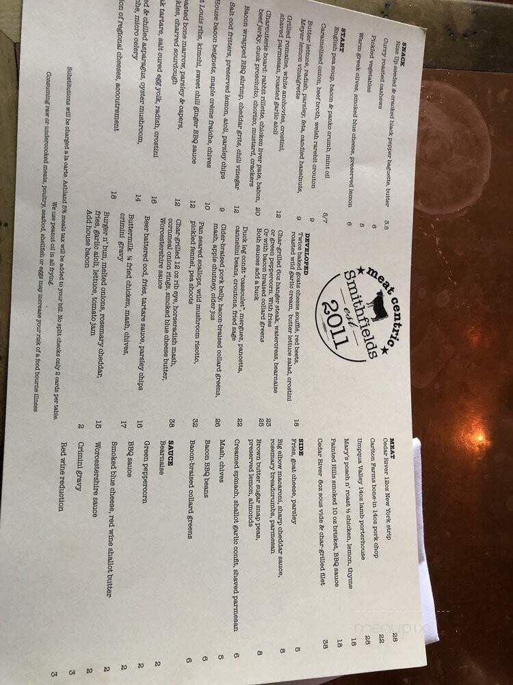 Smithfield - Ashland, OR menu_pic