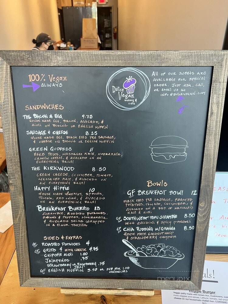 Dulce Vegan Bakery Cafe - Atlanta, GA menu_pic