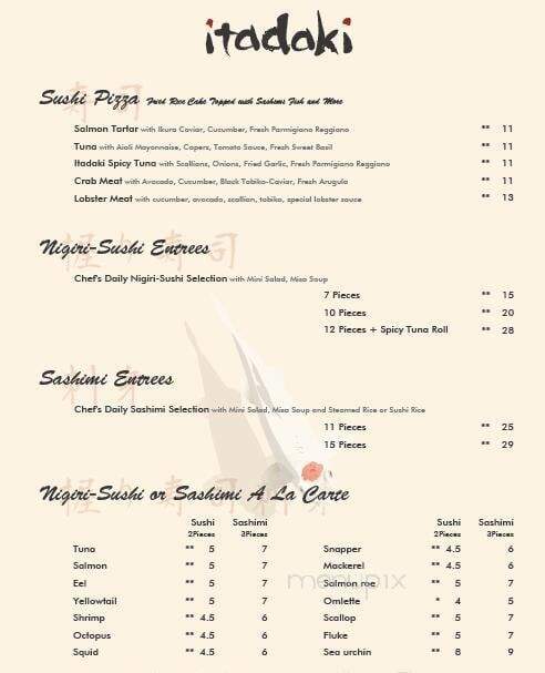 Itadaki Boston - Boston, MA menu_pic