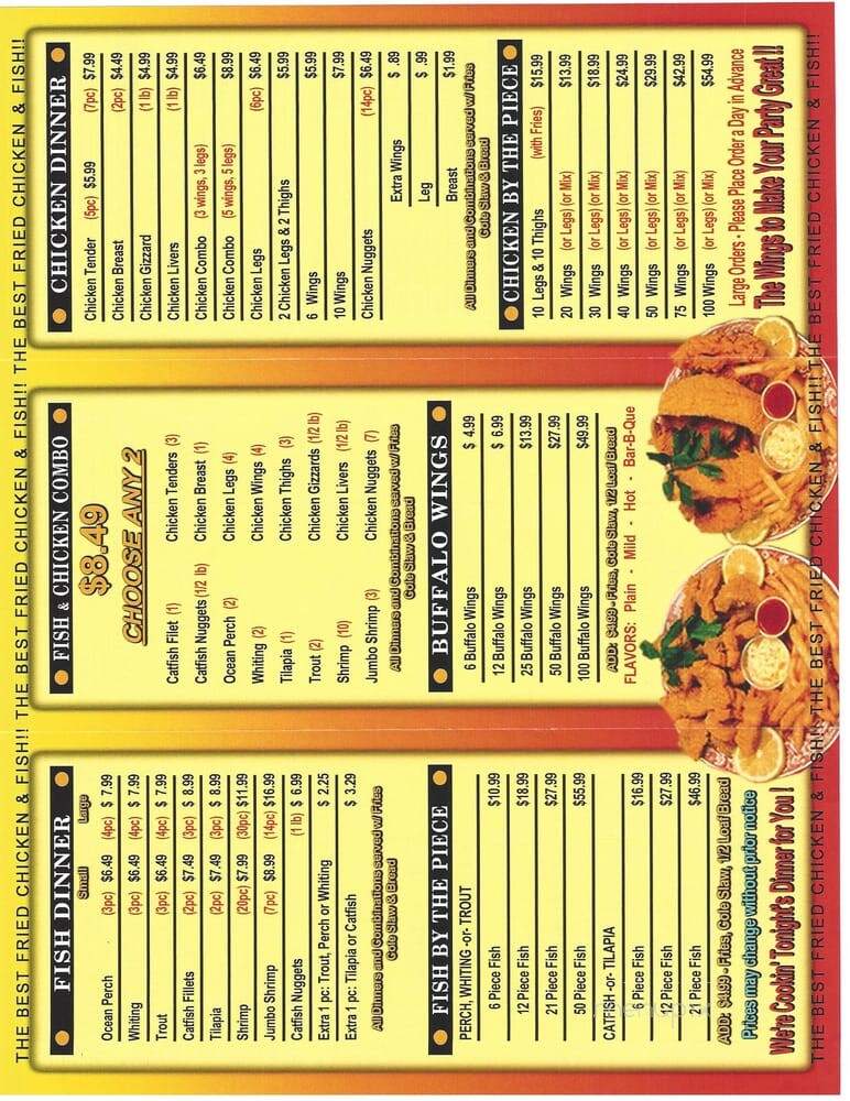 Hiphop Fish and Chicken - Baltimore, MD menu_pic