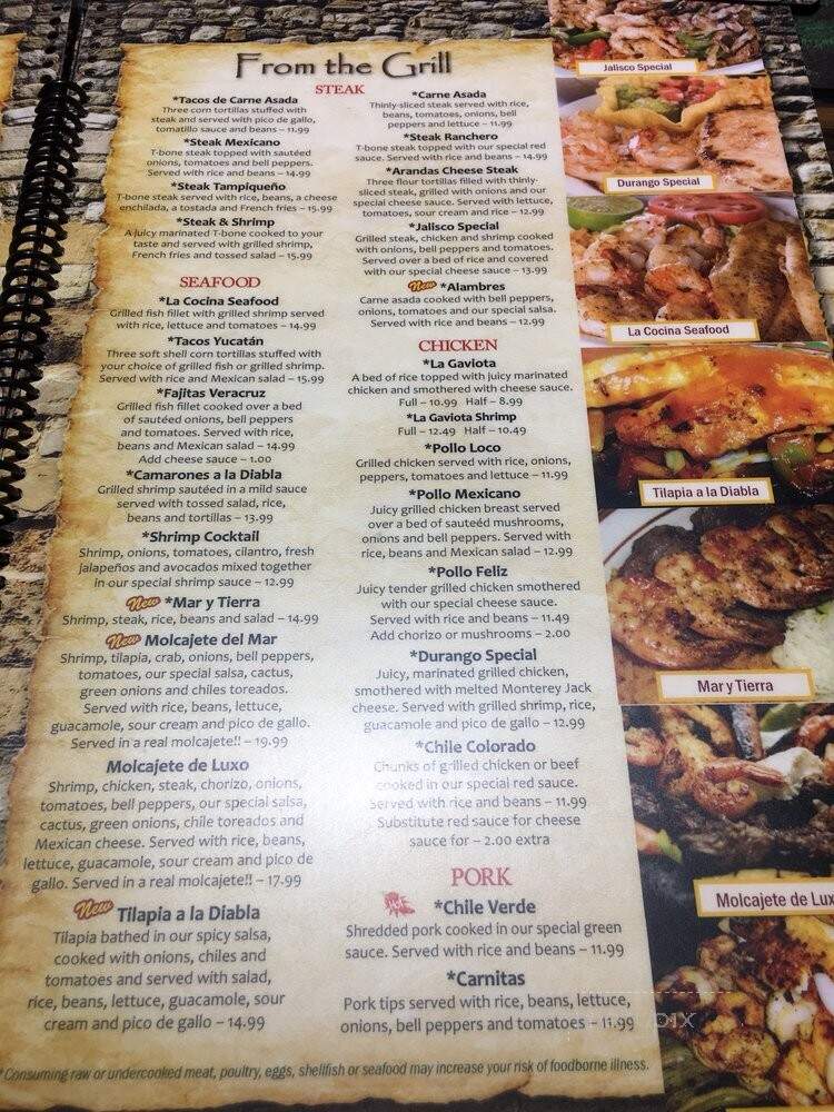 La Cocina Mexicana II - Battle Creek, MI menu_pic