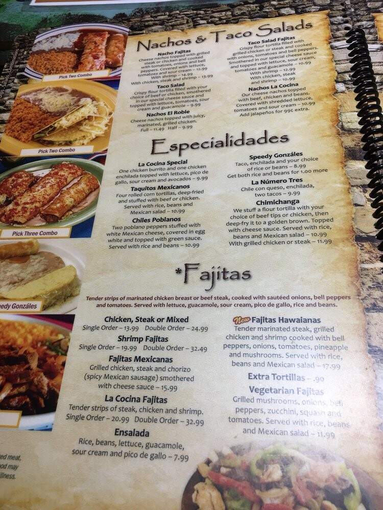 La Cocina Mexicana II - Battle Creek, MI menu_pic