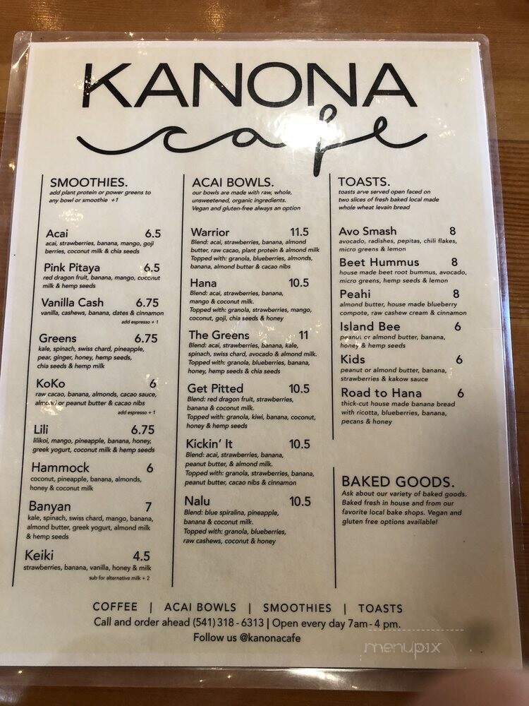 Dakine Grindz - Bend, OR menu_pic