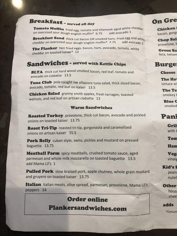 Planker Sandwiches - Bend, OR