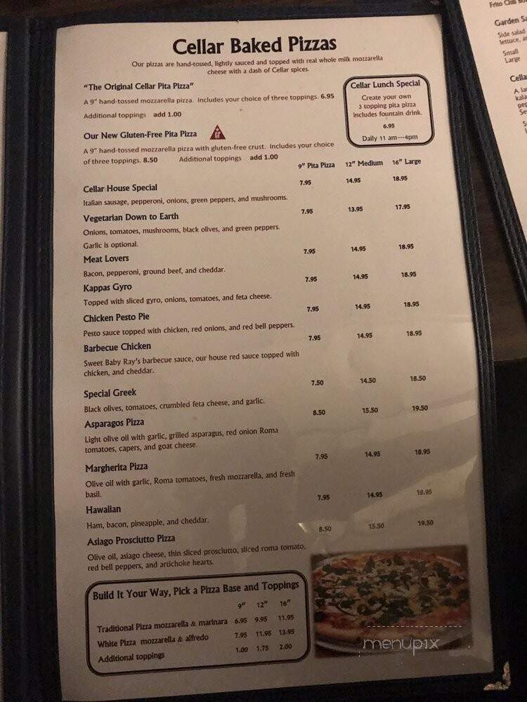 The Cellar - Blacksburg, VA menu_pic