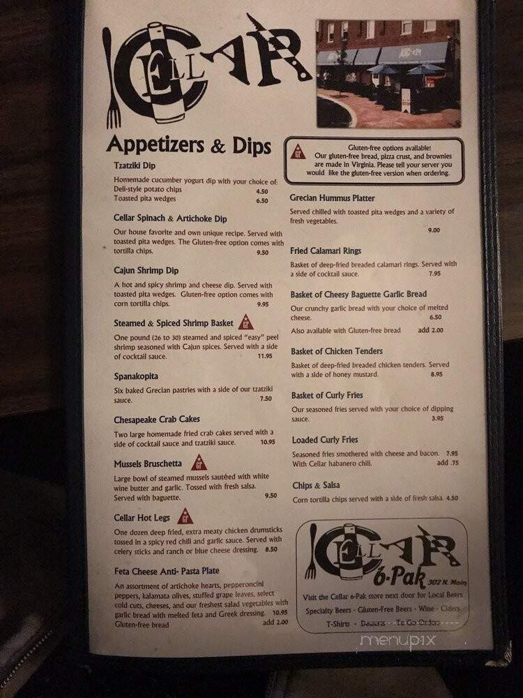 The Cellar - Blacksburg, VA menu_pic