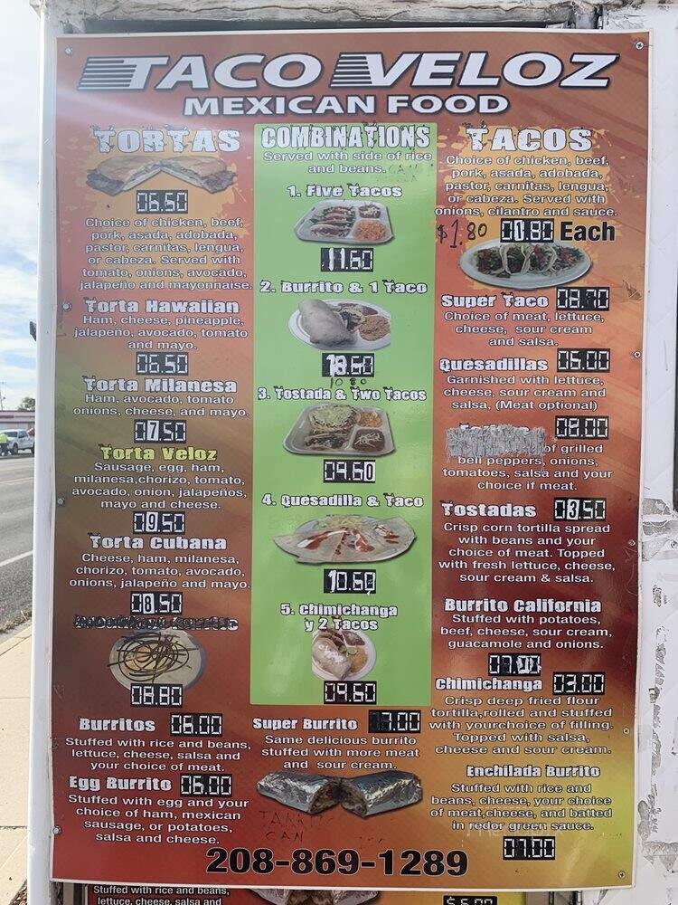 Tacos Zacatecas - Boise, ID menu_pic