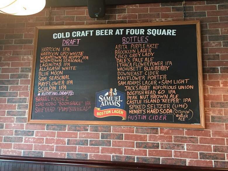 Four Square - Braintree, MA menu_pic