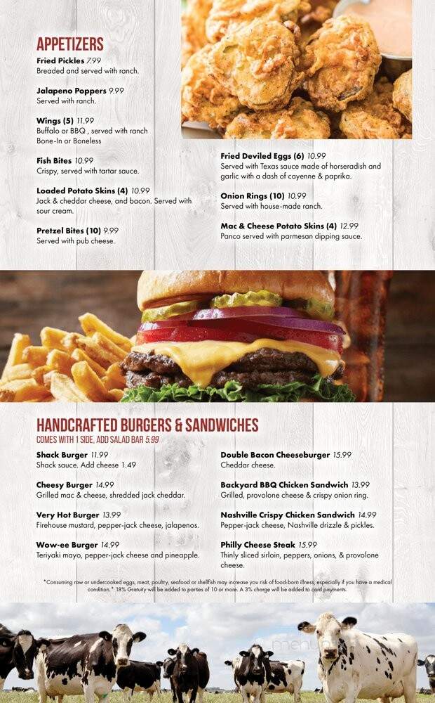 The Great American Steak Chicken House - Branson, MO menu_pic