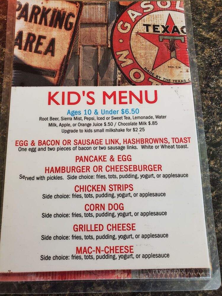 Garage Cafe - Caldwell, ID menu_pic