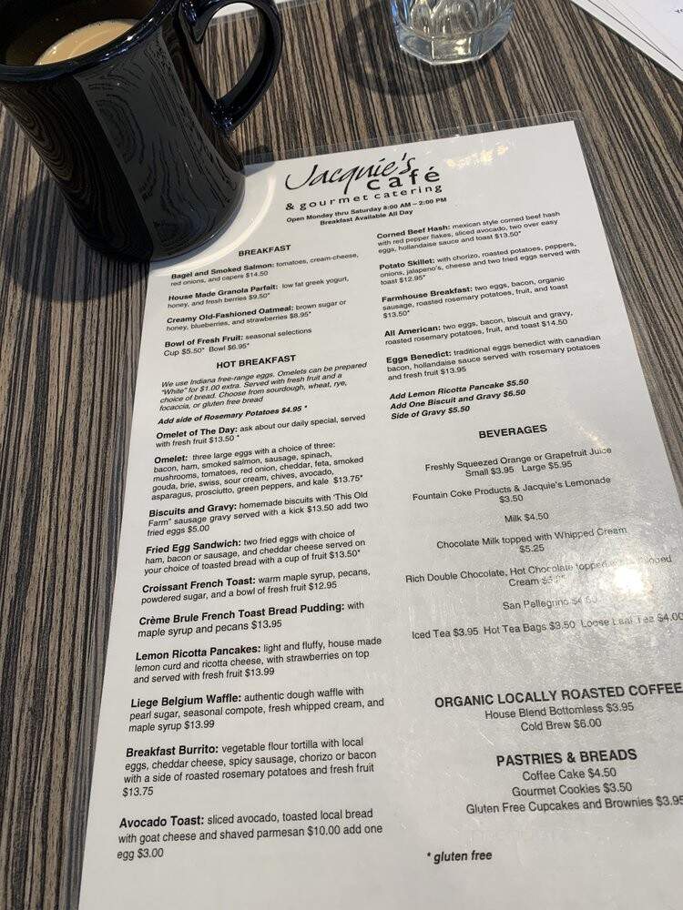 Jacquie's cafe - Carmel, IN menu_pic