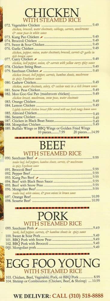 Rice Kitchen - Carson, CA menu_pic