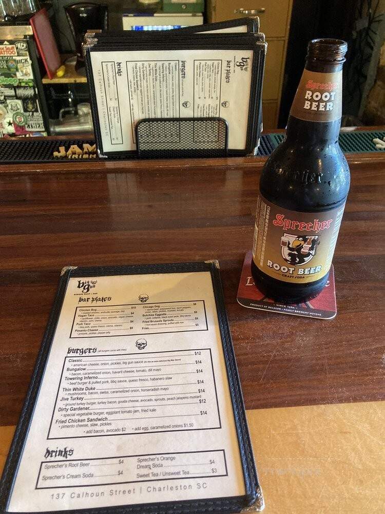 Big Gun Burger Shop and Bar - Charleston, SC menu_pic