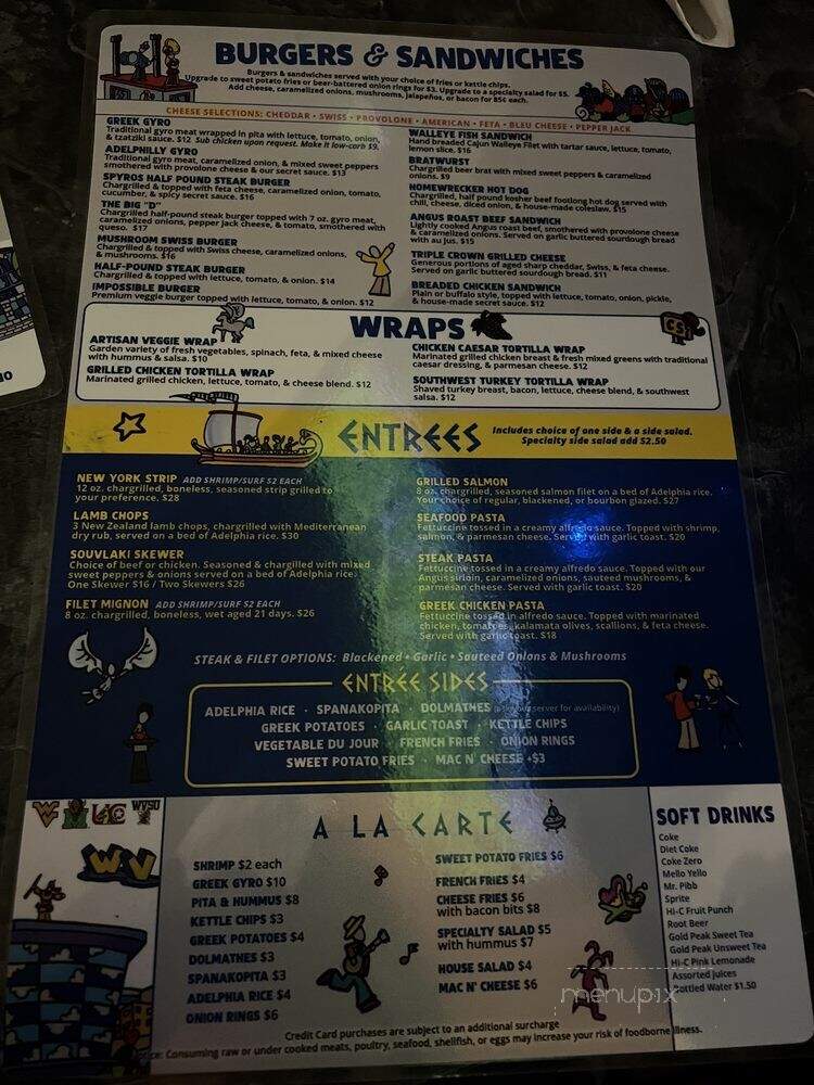 Adelphia Sports Bar & Grille - Charleston, WV menu_pic