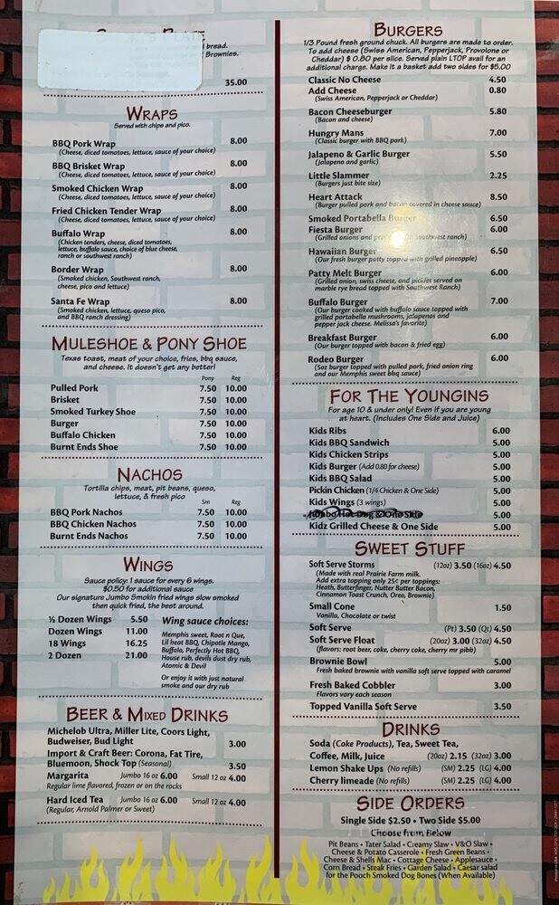 Smokys House BBQ - Charleston, IL menu_pic