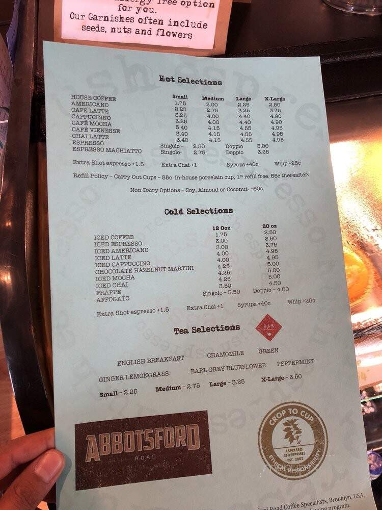 Rush Espresso - Charlotte, NC menu_pic