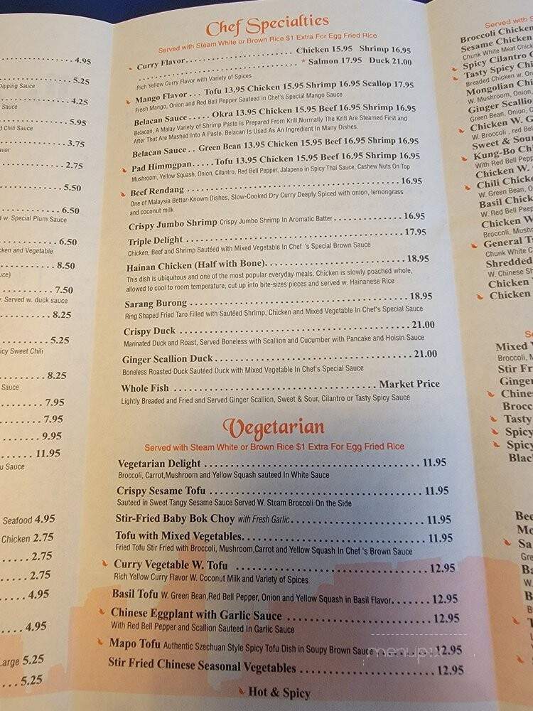 Malaya Kitchen - Charlotte, NC menu_pic